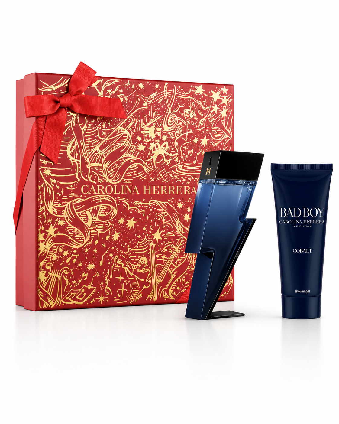 SET Carolina Herrera Bad Boy Cobalt EDP Électrique 100ml + SG 100ml